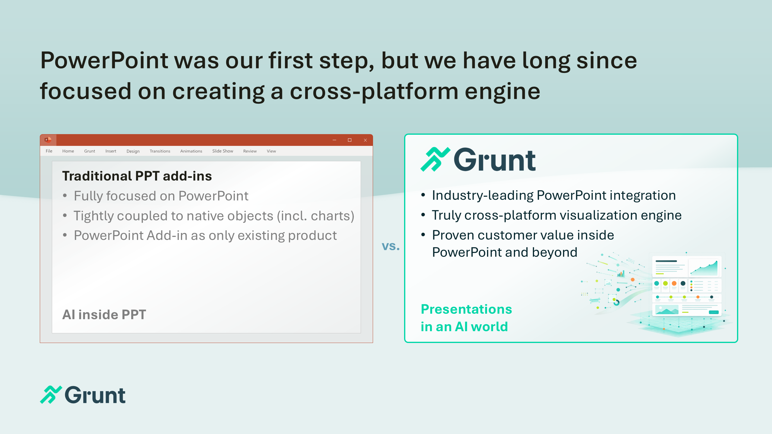 PowerPoint was our first step, but we have long since focused on creating a cross-platform engine