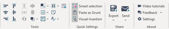 Smart Selection can be toggled in the Grunt ribbon